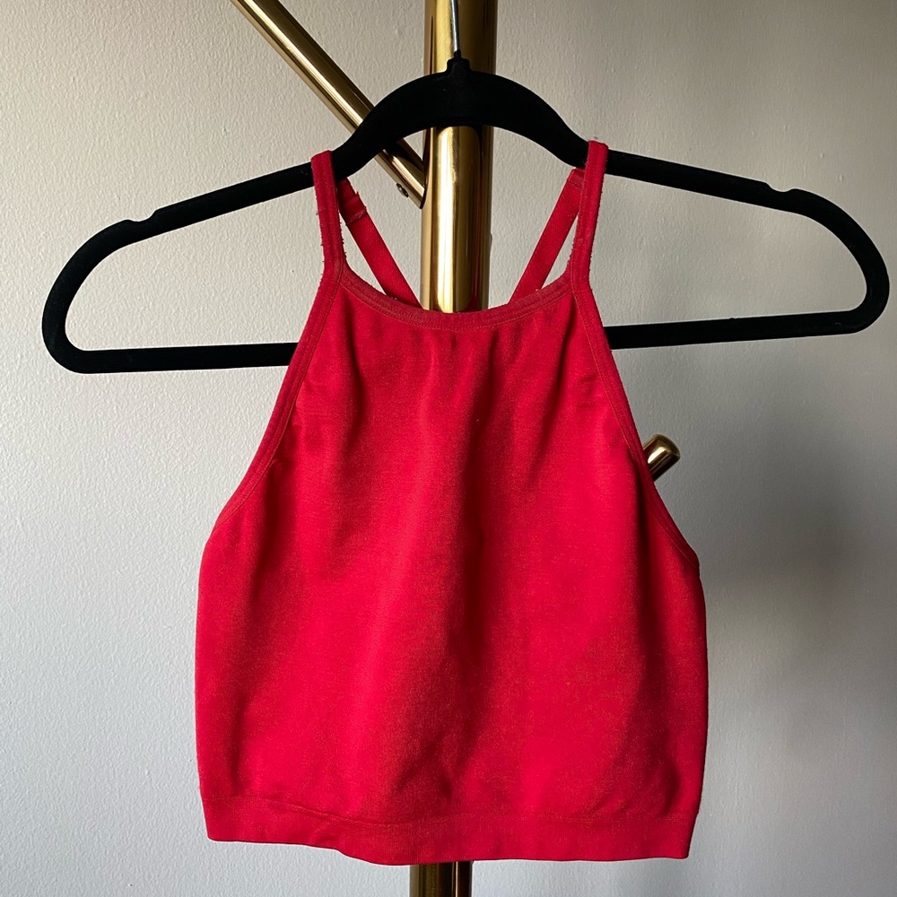 Cropped Athletic Halter Top
